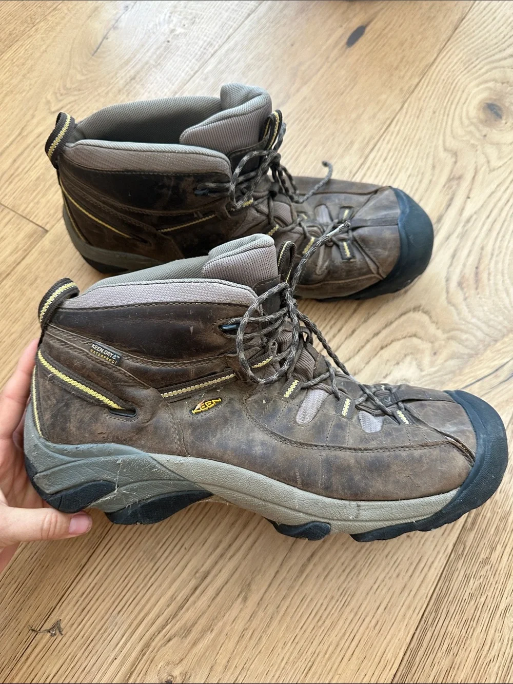 Keen Brown and Gray Men's Mid-Height Hiking Boots 15